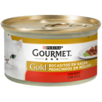 Gourmet Gold Pedacinhos em Molho c/ Vaca 85gr